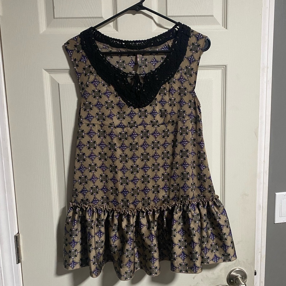 Free People tunic top / long top sleeveless boho